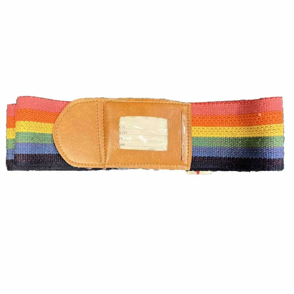 Rainbow Luggage Carry Strap With Name‎ Tag Pride